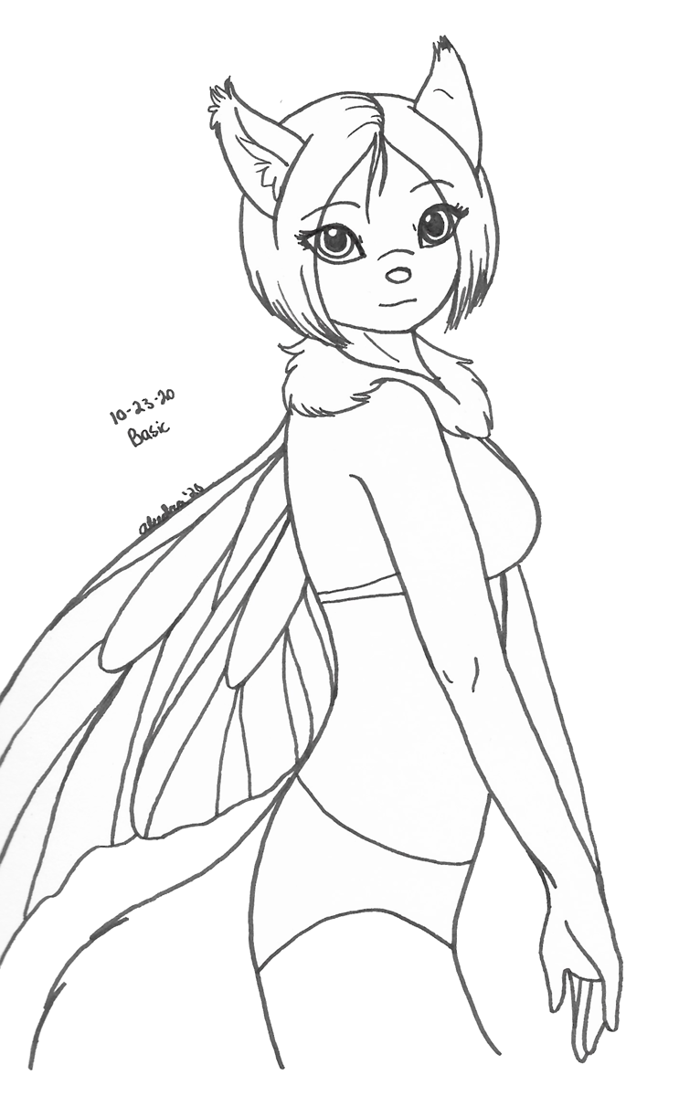 OC-tober art of Ake with the prompt Basic. Ake has gone quite a while without having much personality to her, so at the time she fit the term. It took me years to get more of an idea of her current mannerisms.