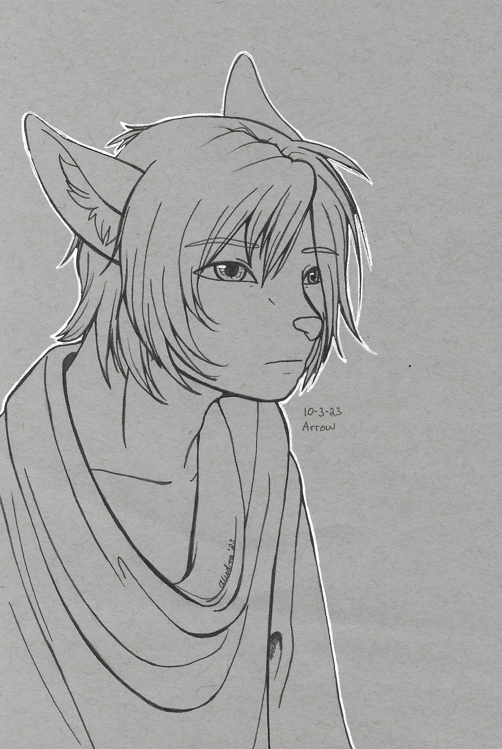 OC-tober art of Arrow with the prompt... Arrow, hehe. Couldn't pick a better character. I still don't feel I have his design down fully here, but OC-tober at least gets me drawing these characters whether they have a final design or not.