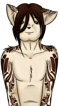 Baro's first ever design. I was so convinced tattoos were a good idea, obviously they didn't last long heh. Some fun trivia about this image, I tried to use it to customize a bank card, and they refused.