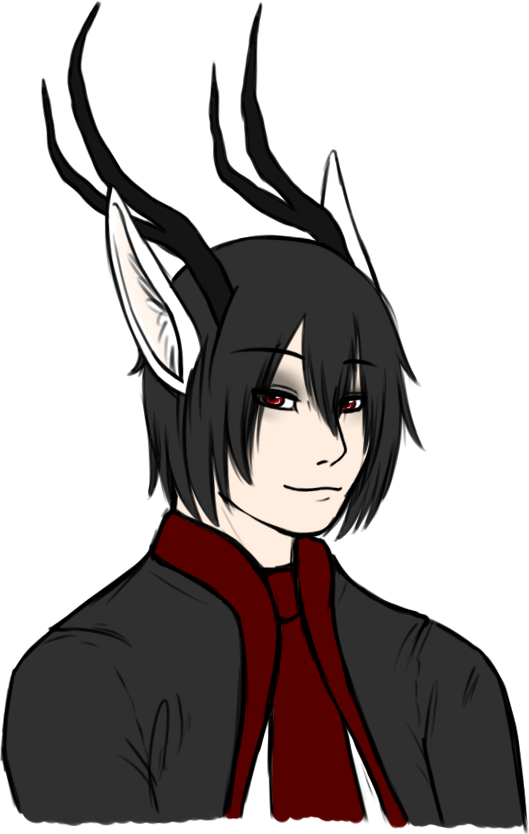 Always imagine Beat as a dapper gentleman. He'd be wearing a hat if it weren't for the horns. This was from an era where I tried drawing my characters as humanoids.