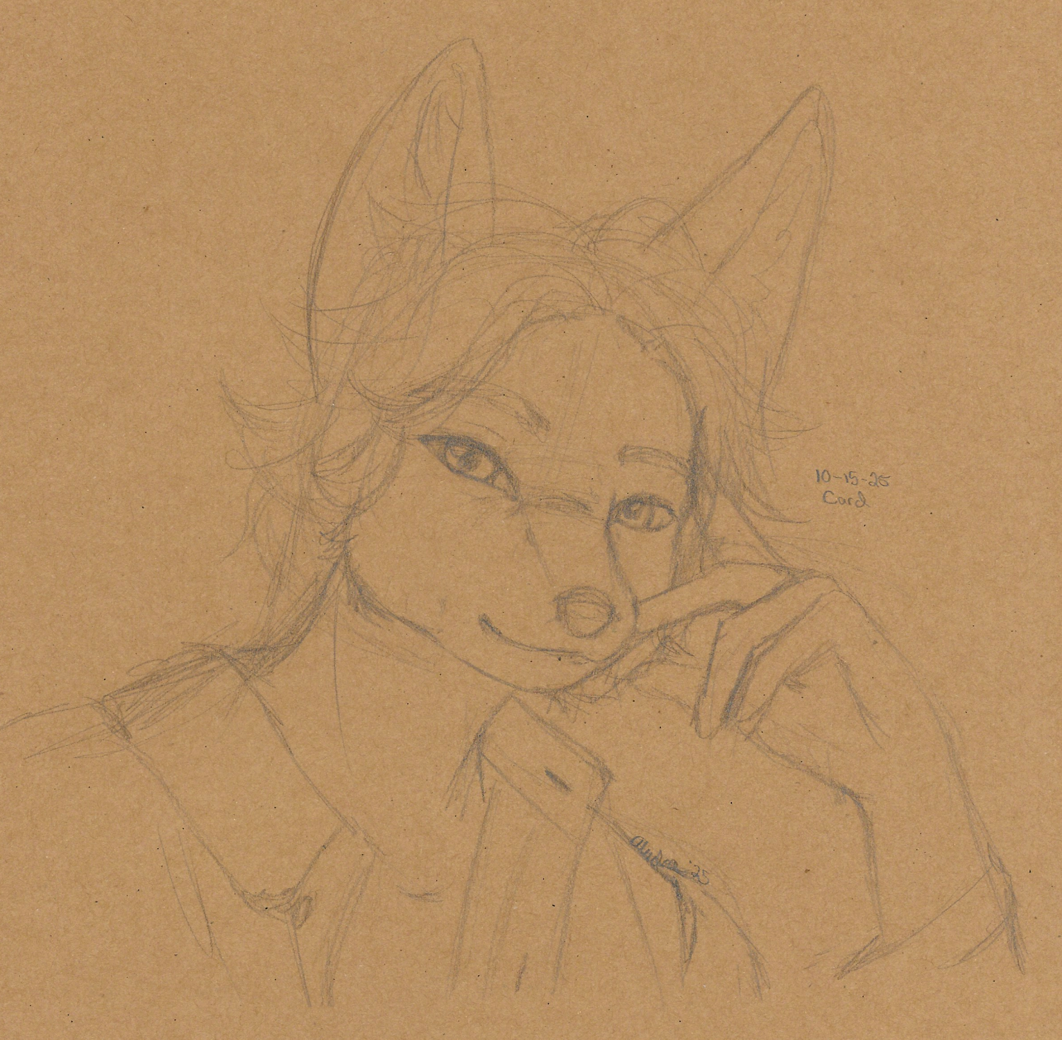 OC-tober art of Cardelle, with the prompt Card. Besides Deck who already had art for this year, Cardelle was the best fit. I was so proud of getting him properly drawn, that I didn't want to compromise the sketch by inking it. The wispy short hair fits him too well.