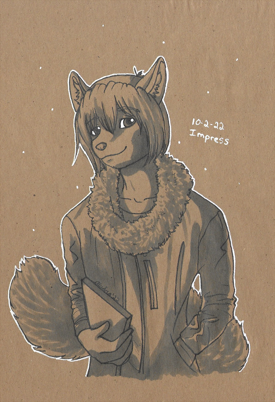 OC-tober art of Ciph, with the prompt Impress. While he is shy, he isn't afraid of being bold and showing off. Such a juxtaposition is impressive.