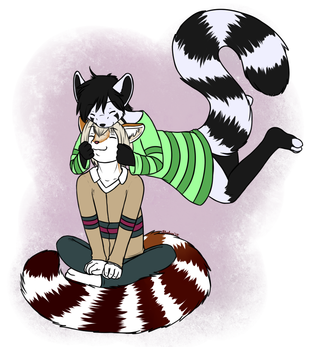 Cipher and one of his exes. Despite being shy, he was rather sought after. I suppose it was cause he was fun to tease. These two just happened to have very similar designs.