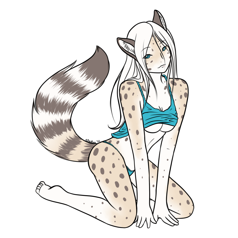 My first finished piece of art for Claire. It was originally nude, but I felt leaving room for the imagination fit her character better. Love love love her hair.