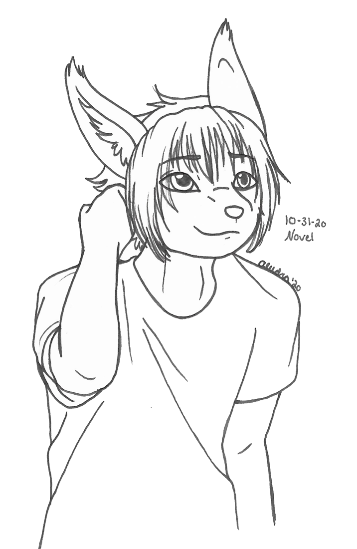 OC-tober art of Clerval, with the prompt Novel. Considering he doesn't have many friends and isn't very social, I imagine he's usually got his nose in a novel, so he came to mind for this prompt
