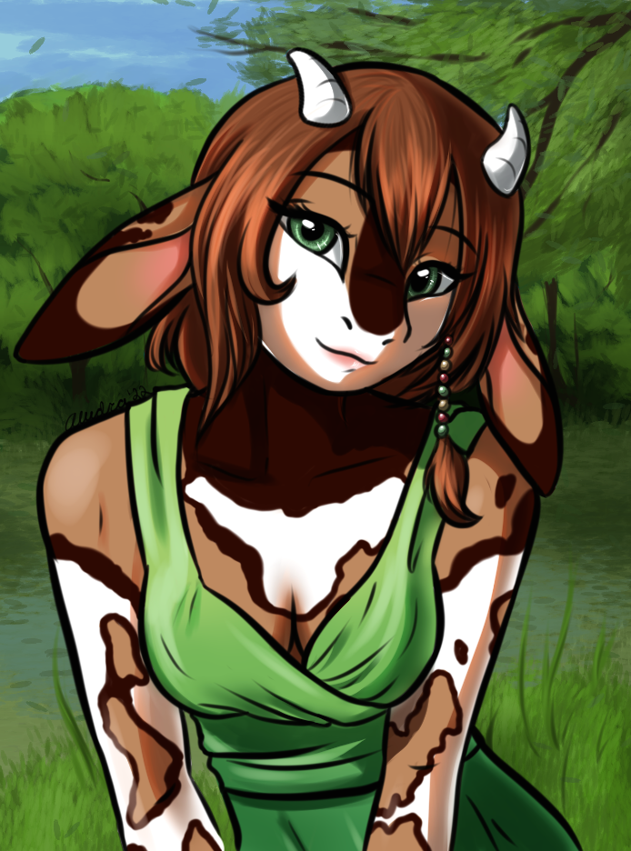 A redraw of Clover's 2020 OC-tober art. I tweaked her face to be softer, as well as fixed up some anatomy.