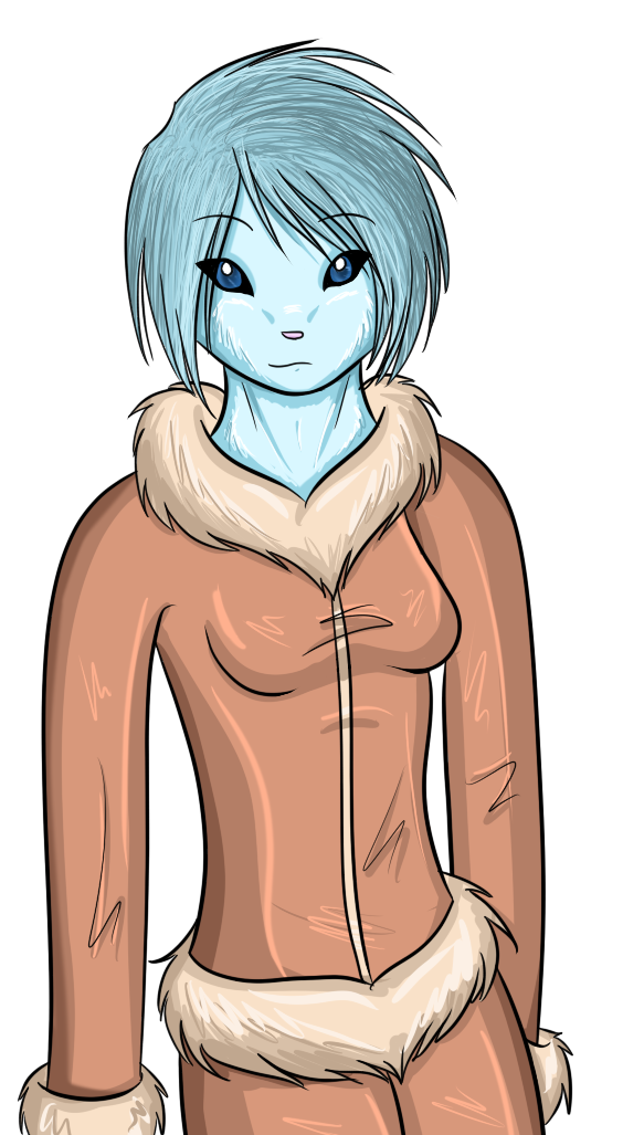 Bundled up in a comfy jacket (jumpsuit?) I kept associating her with fluffy clothing.