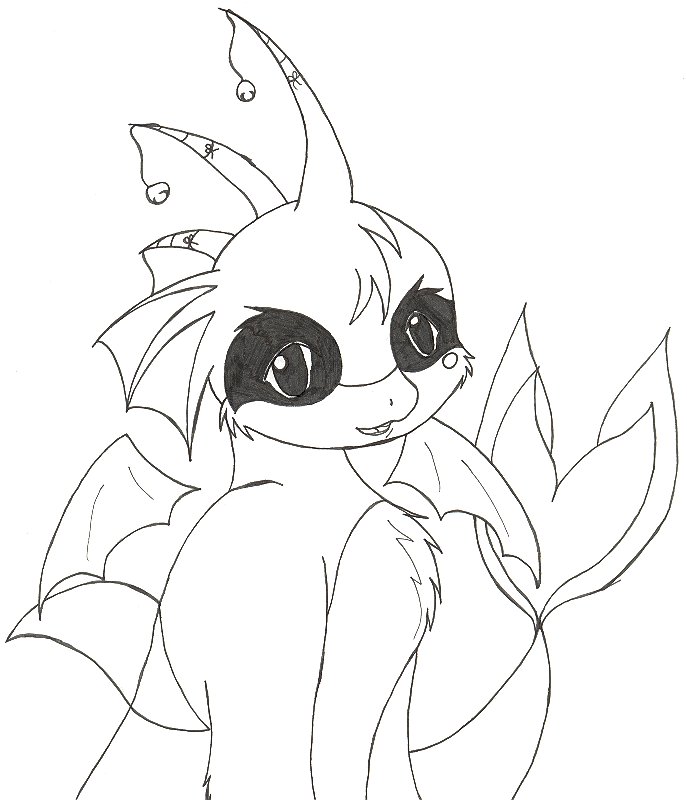 This picture in particular started as me trying to draw all of my characters at the time. I liked having bells attached to her, but not wings apparently.
