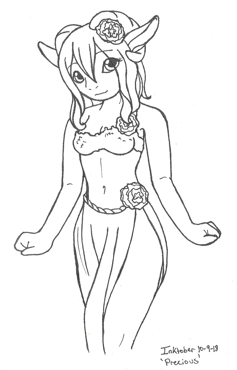 OC-tober art of Dia, with the prompt Precious. Dia's personality is pure, wholesome, delicate, precious. Of course she came to mind first for this prompt.