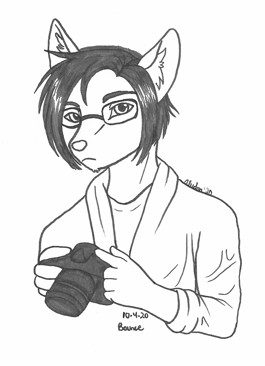 OC-tober art of Echo, with the prompt Bounce. Echo is the type to bail on a relationship or responsibility with little warning, so I thought of him for this prompt.