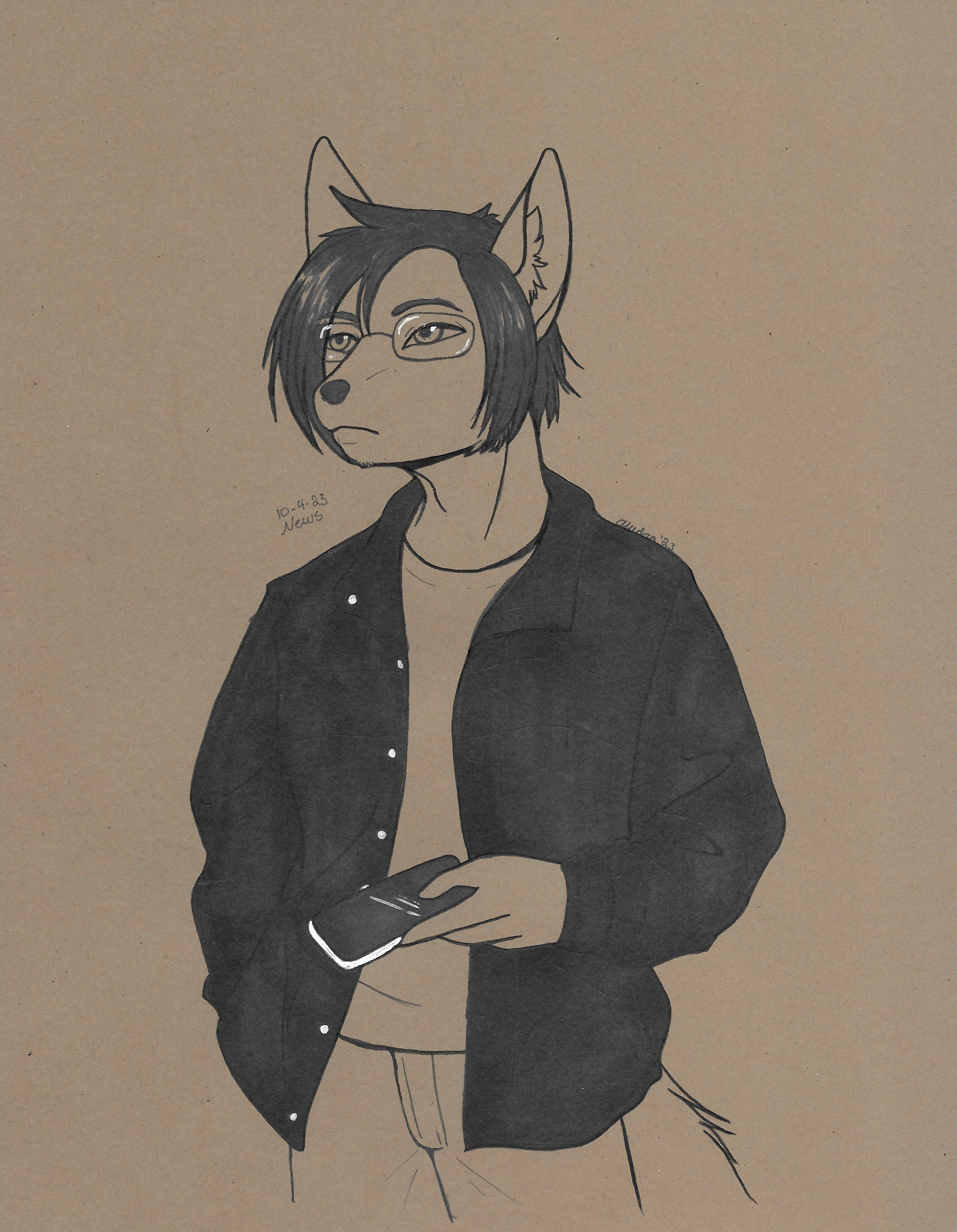 OC-tober art of Echo, with the prompt News. Him wanting to get into news and journalism is what made me match him to this prompt.