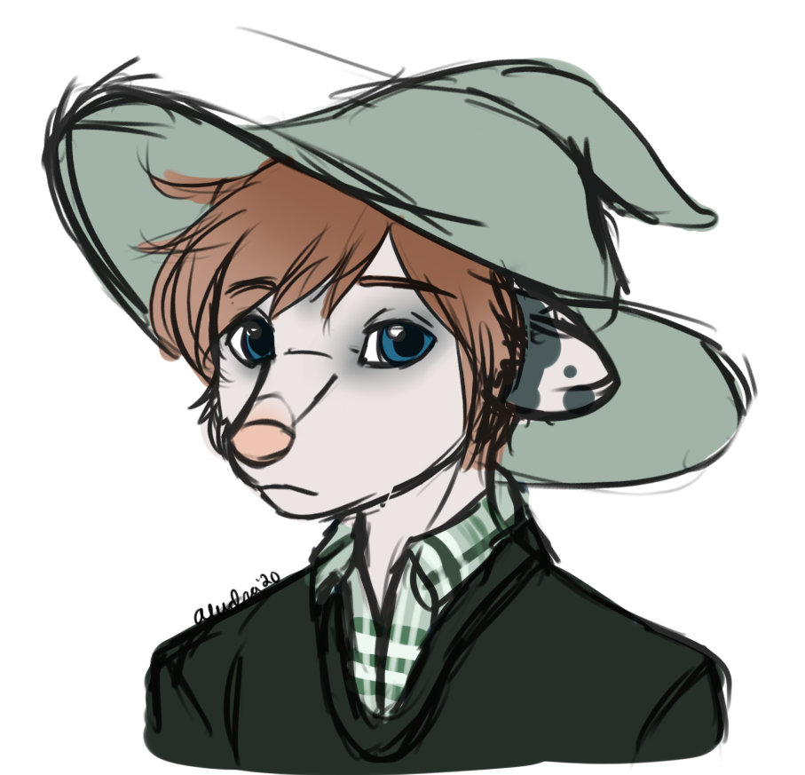 My first sketch concept for Evander. Inspired by modern day farmers in mild climates.