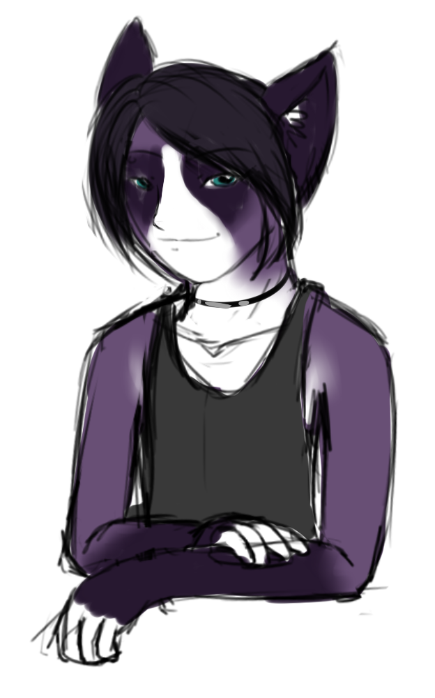 Fuse after years of lacking any new art. His design is based off a snowshoe cat, and his purple theme carried over from his original design, though he lost his long hair.