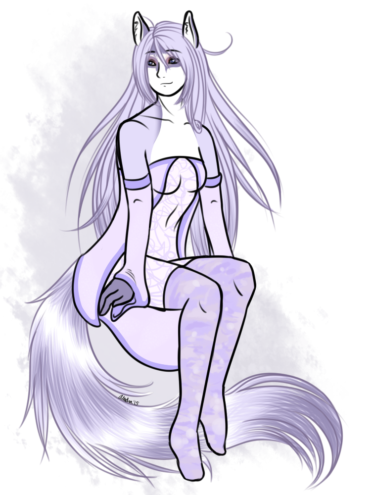 First concepts for Ghost. Everything about her is meant to be wispy, like cirrus clouds, smoke, feathers, so I tried to incorporate that floaty and light feel in her design.