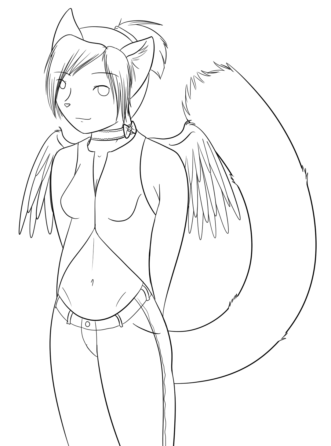 First concepts of Hazyl, before I decided on a bat design for her.
