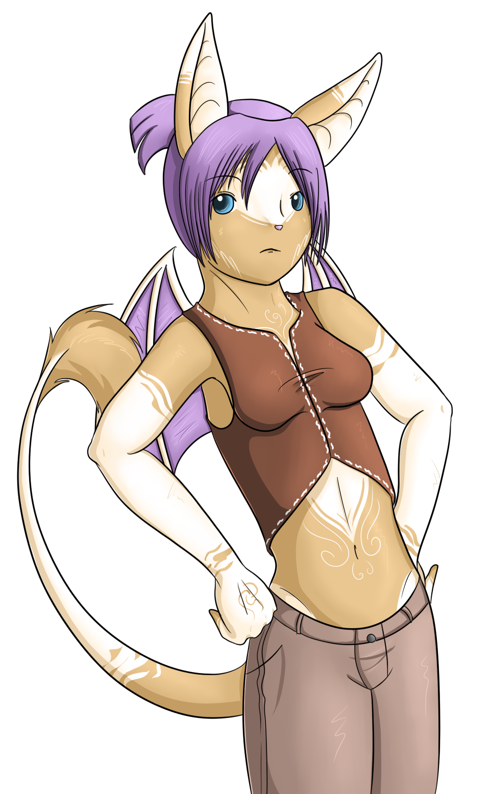 Hazyl after I decided on her color scheme and markings. I loved basing her on latte art.