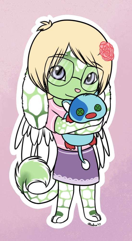 Another chibi of Illu. Her design remained nearly unchanged, but my art skills were getting better.