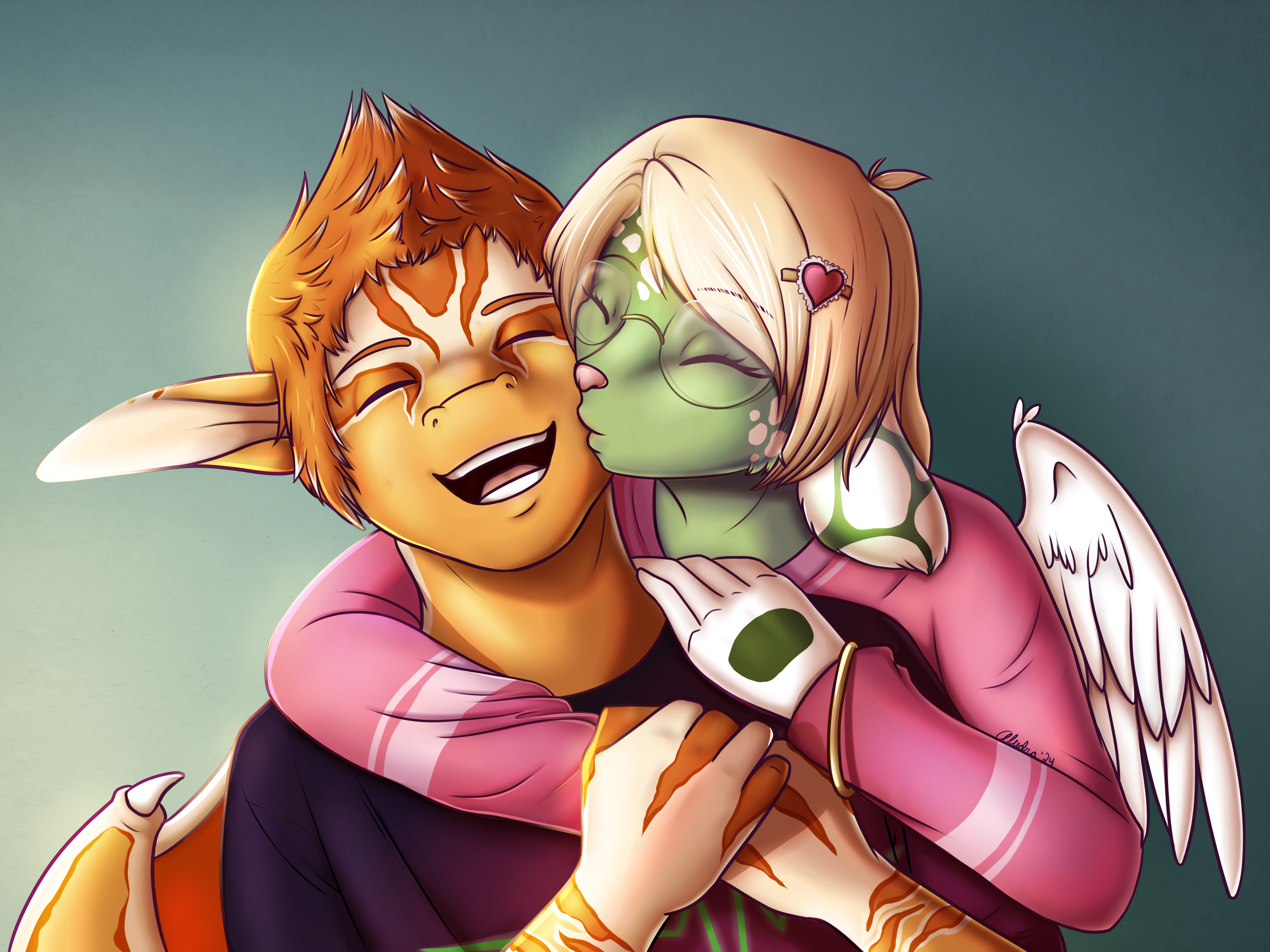 2024 Valentine's Day art. I really wanted to practice soft warm lighting, as I try to push myself to learn something new with each of these yearly pieces.