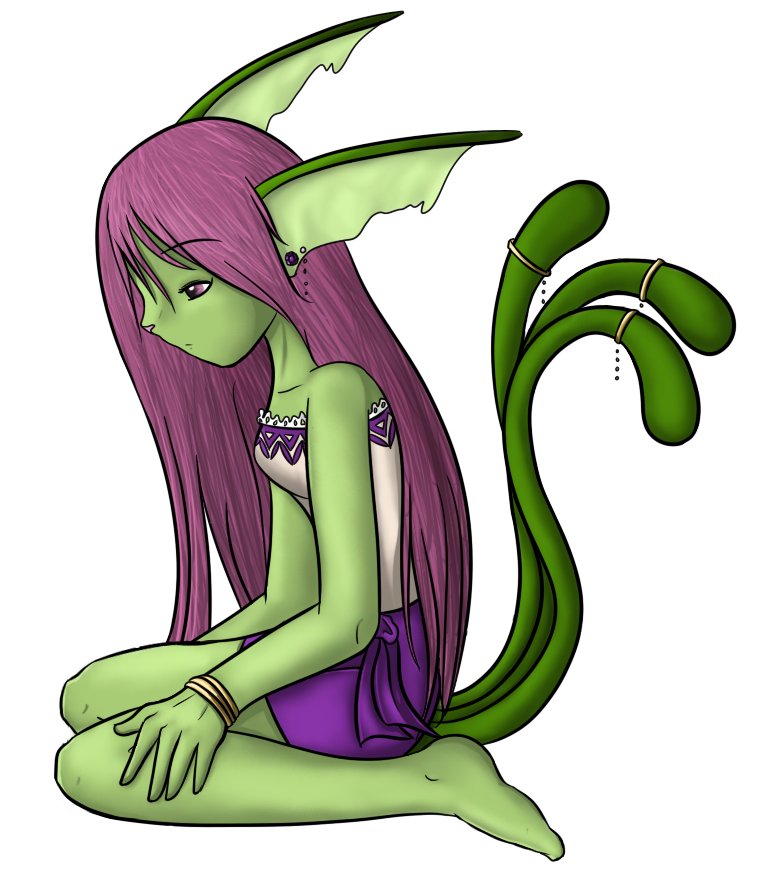 My first drawing of Ive, which solidified her having super long pink hair. This was the first time I learned Photoshop wasn't saving my images correctly, and was taking out a lot of the color saturation, oops.