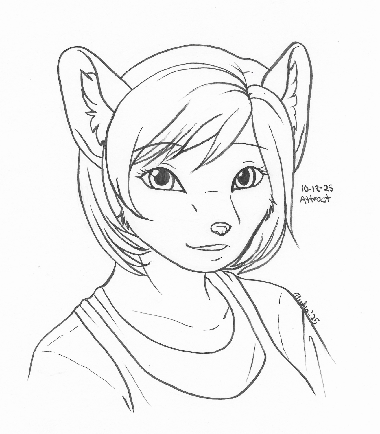 OC-tober art of June, with the prompt Attract. Considering she's a cupid, the prompt fit her perfectly. Just a simple headshot.