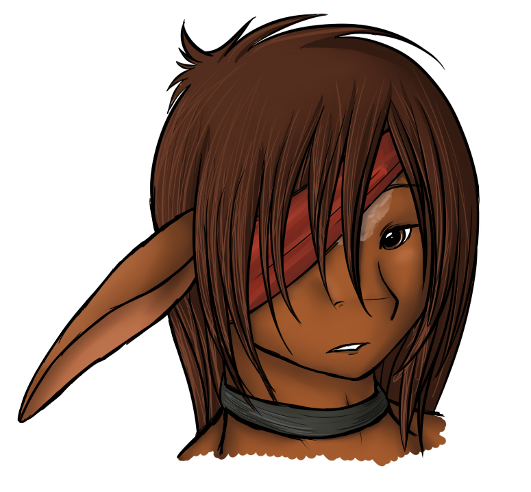 A headshot of Kai with his head... scarf? Pulled over one eye. Because edgy moody characters yep.