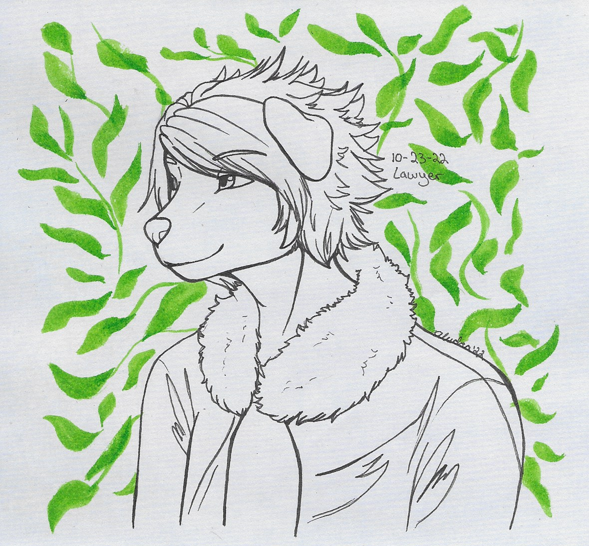 OC-tober art of Lawless, with the prompt Lawyer. He's no lawyer, but his name is enough for me to match him to this prompt, same as the previous year.