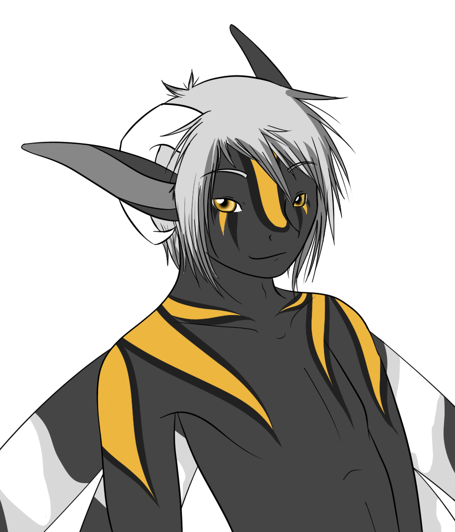 Liron's first design, based on a dragonfly with a halloween palette.