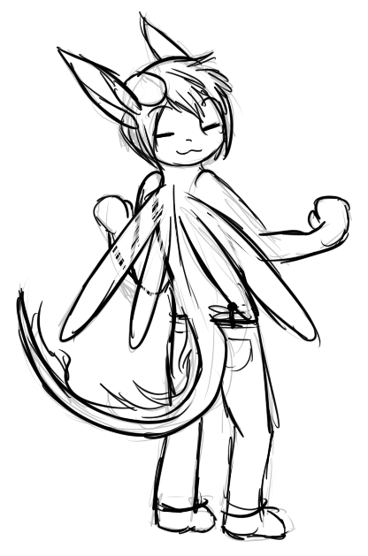 This was a fun joke drawing, where someone asked what Liron's cutie mark would be. A dragonfly of course, and here he is rockin' it.