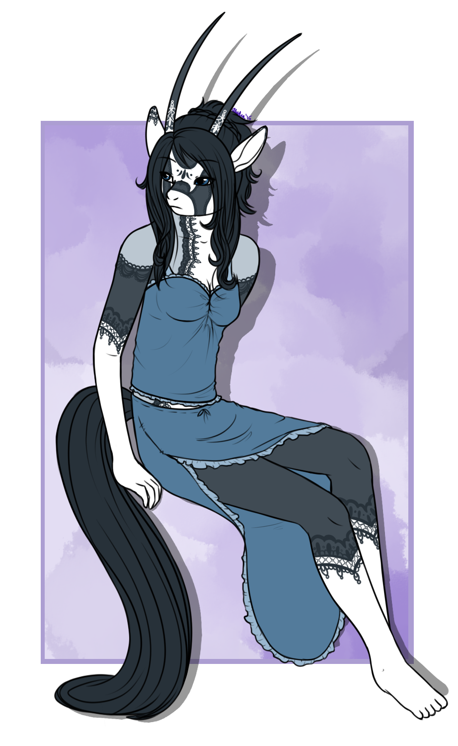 Somehow this was me toning Lith's lace designs down. They were easier to draw at least. They're meant to look unnatural, since being manmade is part of her backstory.