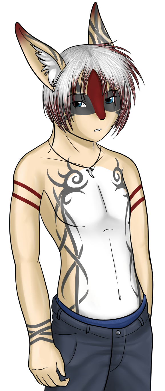A color overhaul of Matt with some rearranged markings and new tribal-like tattoos, which I intended to match with his tropical lifestyle.