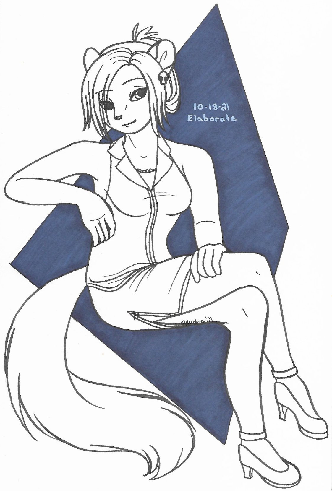 OC-tober art of Maus, with the prompt Elaborate. The way Maus would decorate her oddity filled home would likely be elaborate, and she's who I settled on for this prompt.