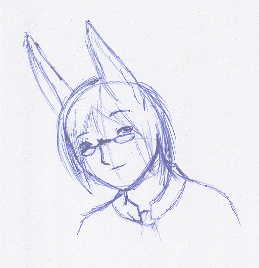A ballpoint pen sketch of Maxwell.