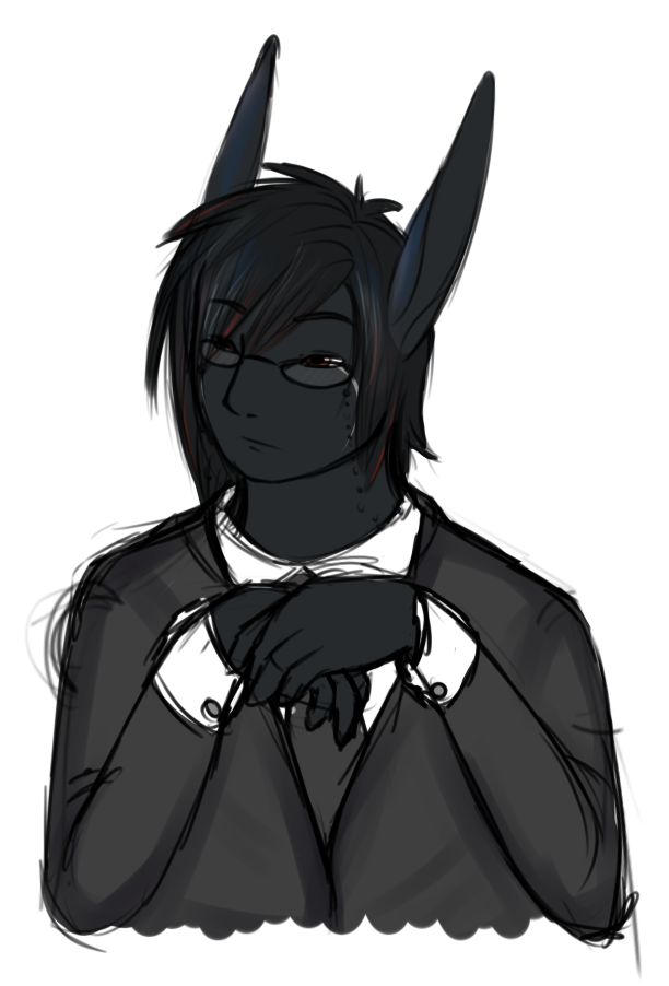 Maxwell with a haphazard color scheme, back when I was unsure if I should draw humans or anthros.
