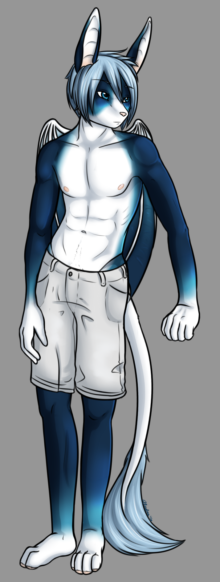 A redesign of Midas but with clothing. The color fade stayed, but the starry design was lost since a few other characters gained starry designs since.