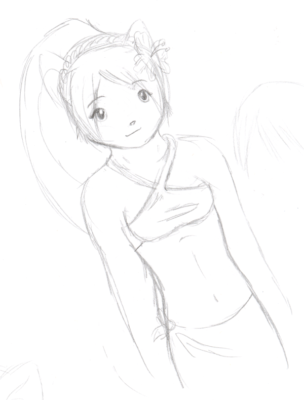 A pencil sketch of Niu.