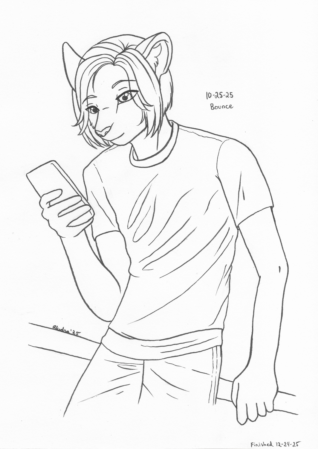 OC-tober art of Orion, with the prompt Bounce. Close enough to Bouncer, so I picked Orion. Just tried to capture him in a pose doing everyday things.