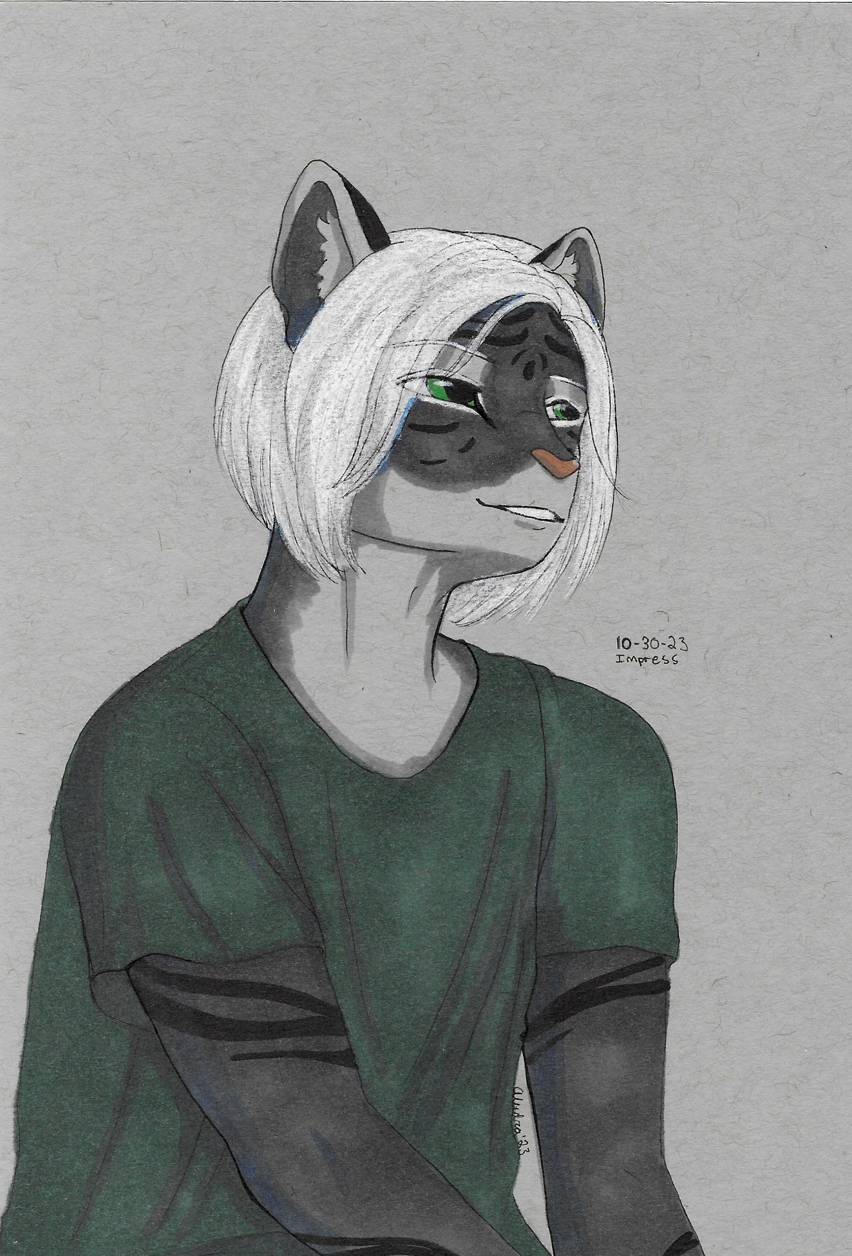 OC-tober art of Orion, with the prompt Impress. This prompt was pretty vague, and I decided why not, I hadn't drawn Orion for one of these in some time.