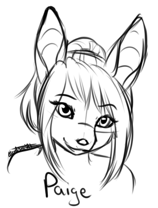 A quick but cute headshot sketch of Paige.