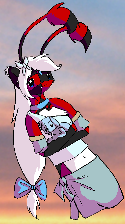One reoccuring theme was taking our characters to the beach, so we get Pique in a summery look.
