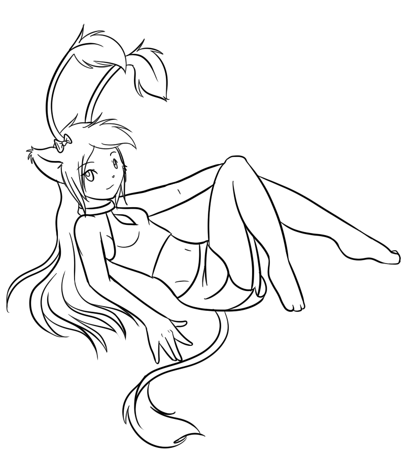 A playful drawing of Pique in a skirt that was way too short.