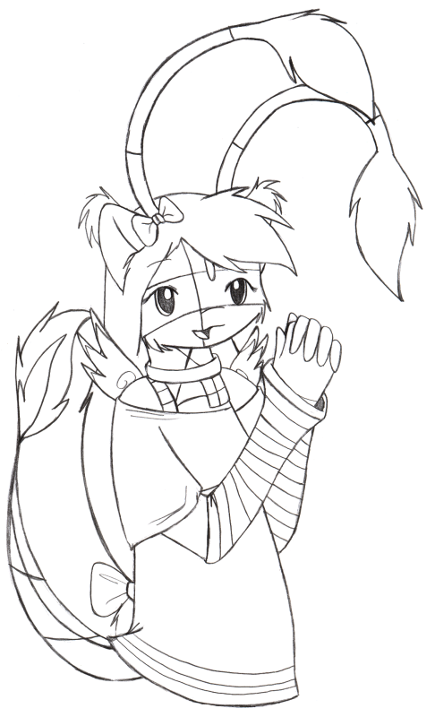 Drawing Pique in odd clothing was always fun, even when I was first designing her.