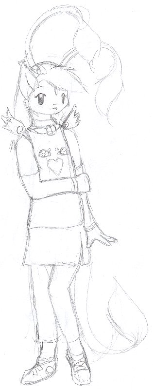 My first attempt at giving Pique an anthro design.