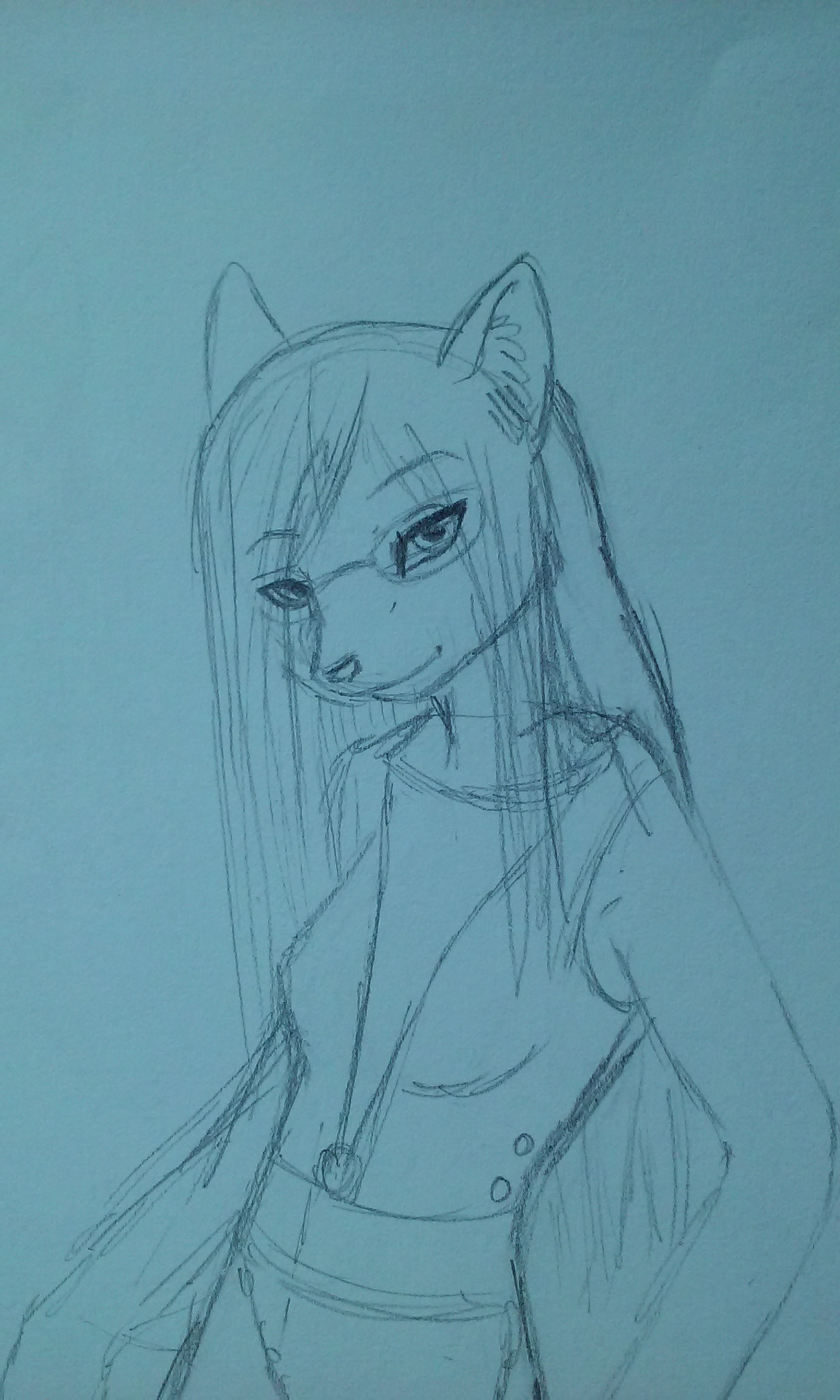 My first concept of Quill. I've always pictured her with long, thin, straight hair, and has always been elegantly thin.