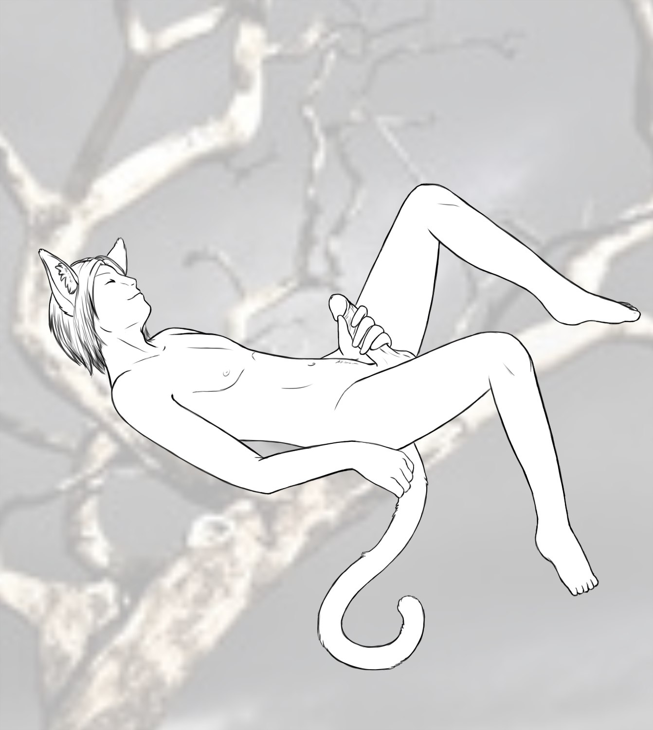Content Warning: Sexually Explicit. An idea I had for my characters was drawing all my guys for a sexy calendar. Since Raul is a black cat that brings bad luck, he fit into October. Though the art was never finished.