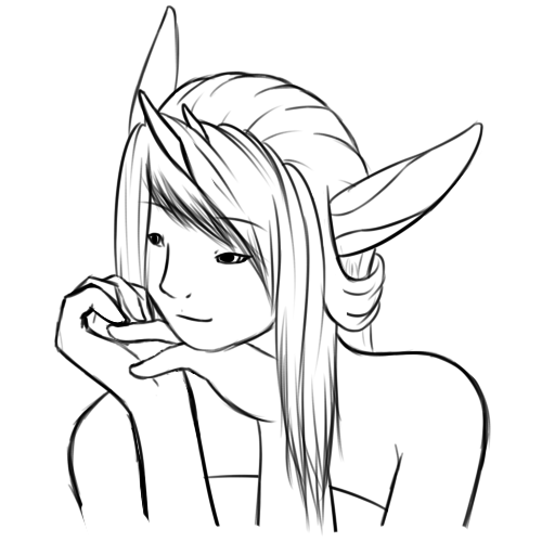 A refined sketch of a previous drawing, though it still remained unfinished.