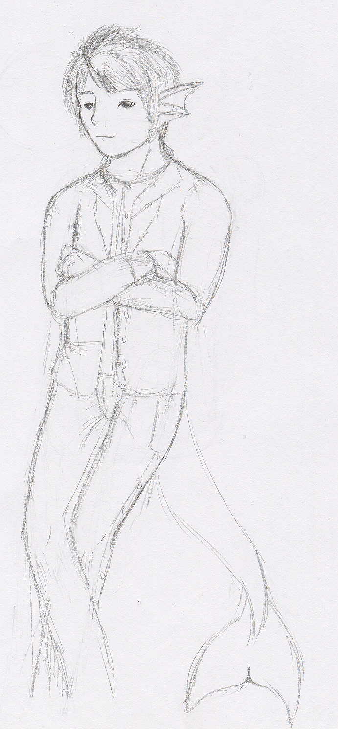 After giving his character a personality and career overhaul, I also made him a human avatar and used it as reference for his new design.