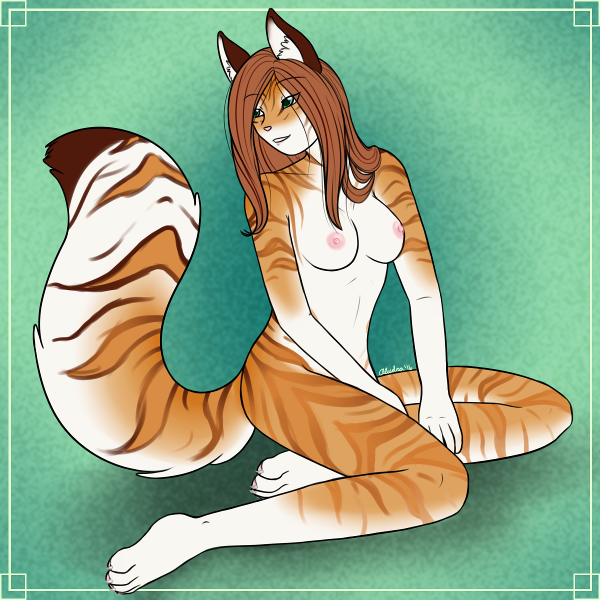 Content Warning: Non-sexual Nudity. A fullbody concept of Risque, finally showing off those gorgeous markings of hers.