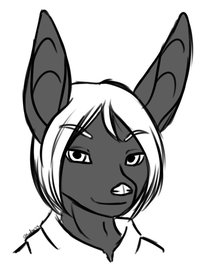 After almost a decade of having no art for Sakin, I attempted designing him into a bat.
