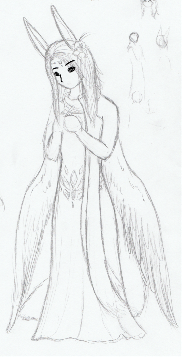 A very early concept of Scarlet based on a human avatar I made for her.