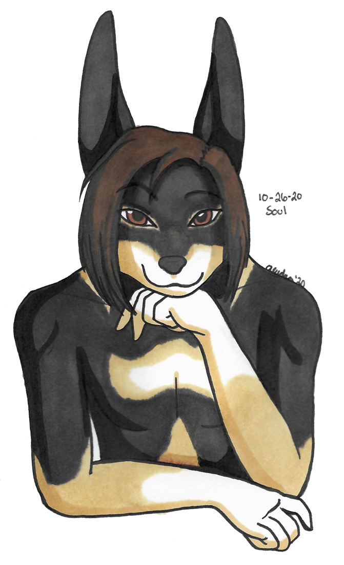 OC-tober art of Shikari, with the prompt Soul. With Shikari being a soul eater, he was first to come to mind for this simple prompt.
